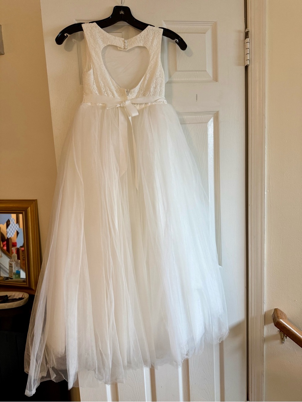 Girls Ball Gown Flower Girl Dress Lace & Tulle - Picture 5 of 16